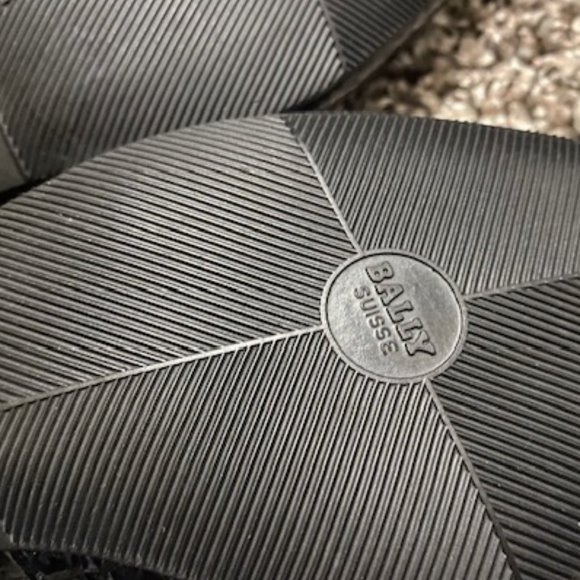 New BALLY * Vasano BLACK CROC Patent LEATHER Block Heel LOAFERS PUMPS * 7.5 / 8 - Picture 10 of 10